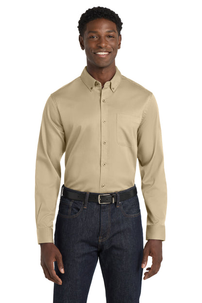 Port Authority Long Sleeve SuperPro React Twill Shirt. W808