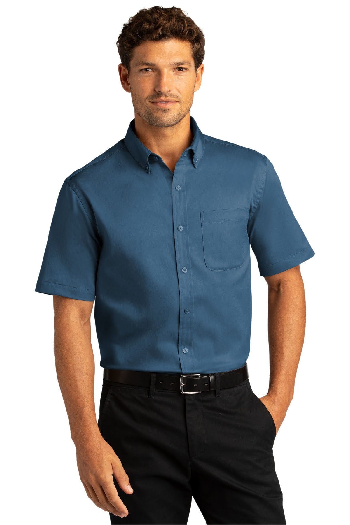Port Authority Short Sleeve SuperPro React Twill Shirt. W809