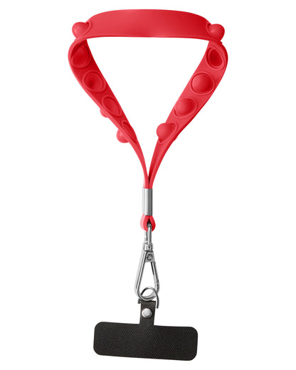 Push Pop Wrist Strap Keychain With Phone Holder