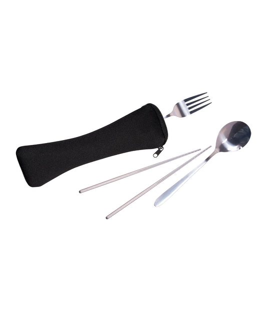 Travel Cutlery Set In Zip Pouch