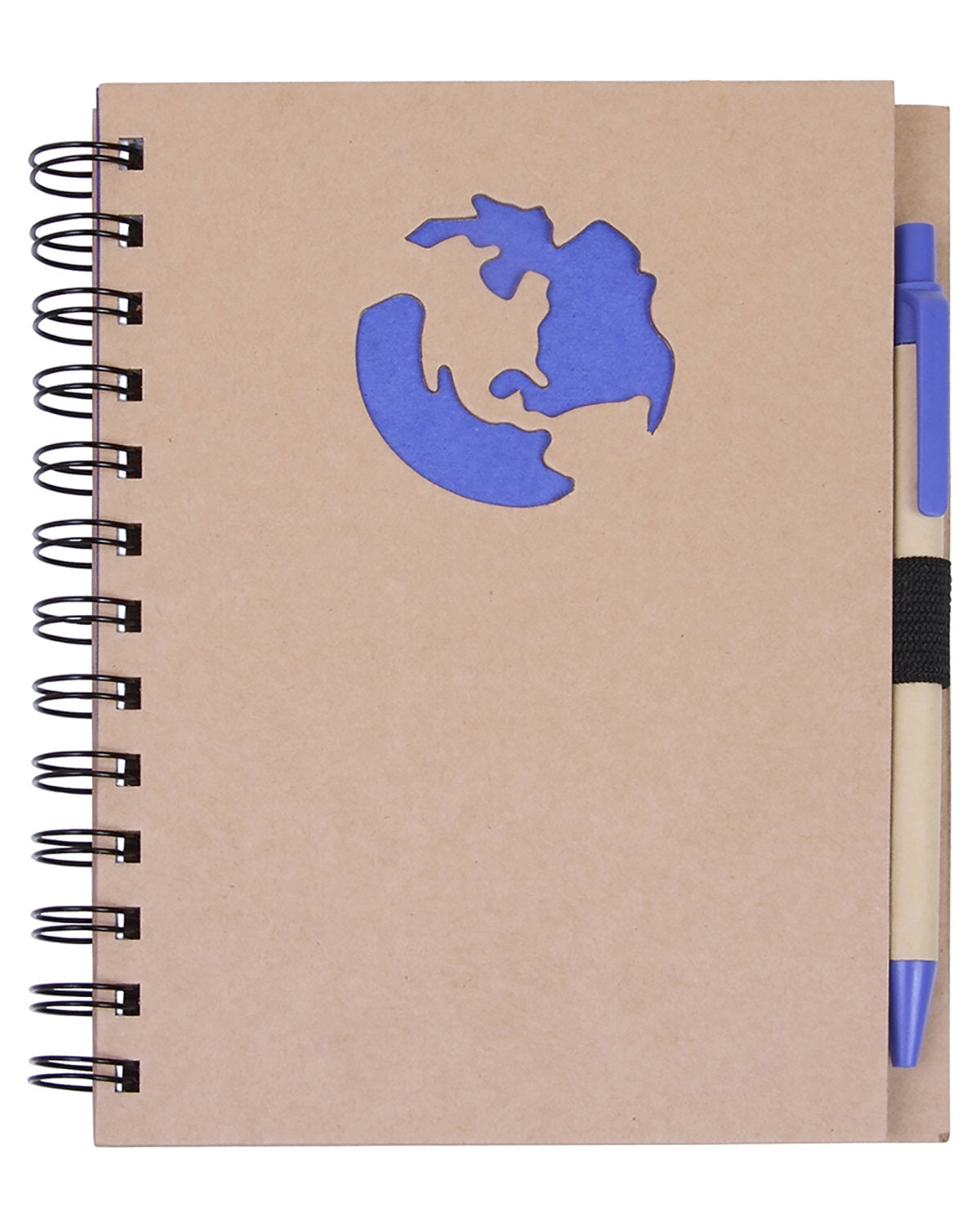 Globe Die Cut Spiral Notebook & Pen 5.875" X 7"