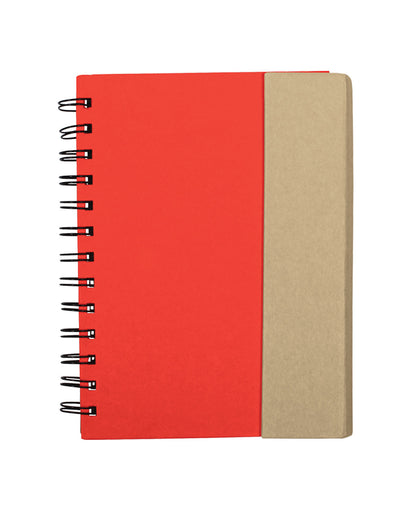 Spiral Notebook With Sticky Notes & Pen 5.75" X 7.25"