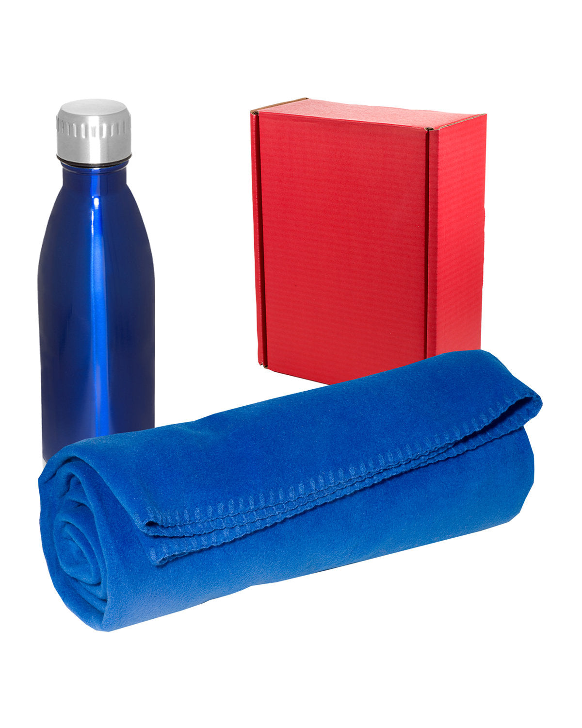 Cozy Fleece Blanket And Insulated Bottle Gift Set