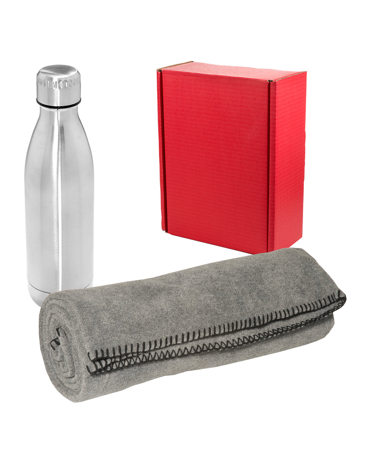 Cozy Fleece Blanket And Insulated Bottle Gift Set