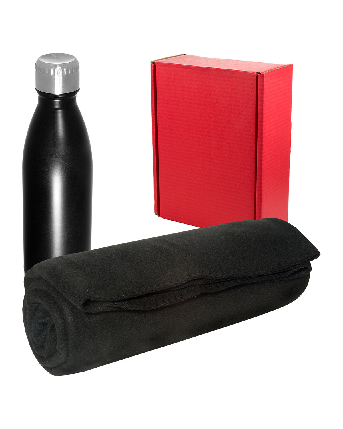 Cozy Fleece Blanket And Insulated Bottle Gift Set