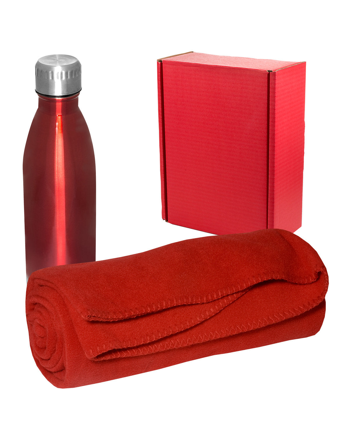 Cozy Fleece Blanket And Insulated Bottle Gift Set