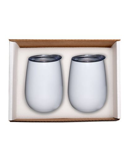 Duo Vacuum Insulated Stemless Wine Tumbler Gift Set