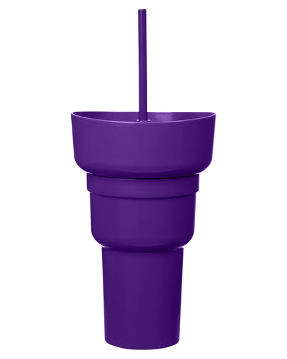 1L Recycled PP Stadium Tumbler With Snack Bowl